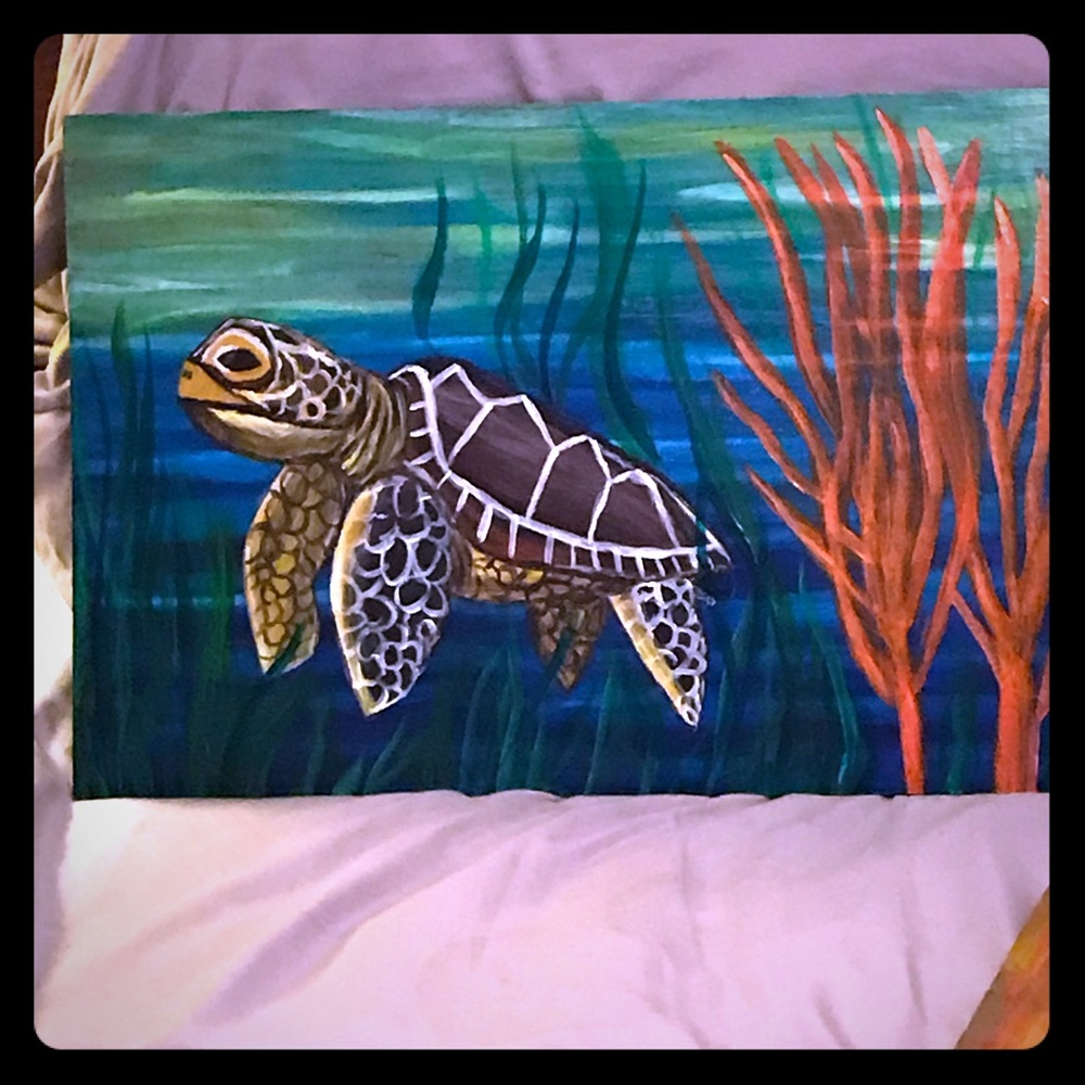 Hand Painted Sea Turtle